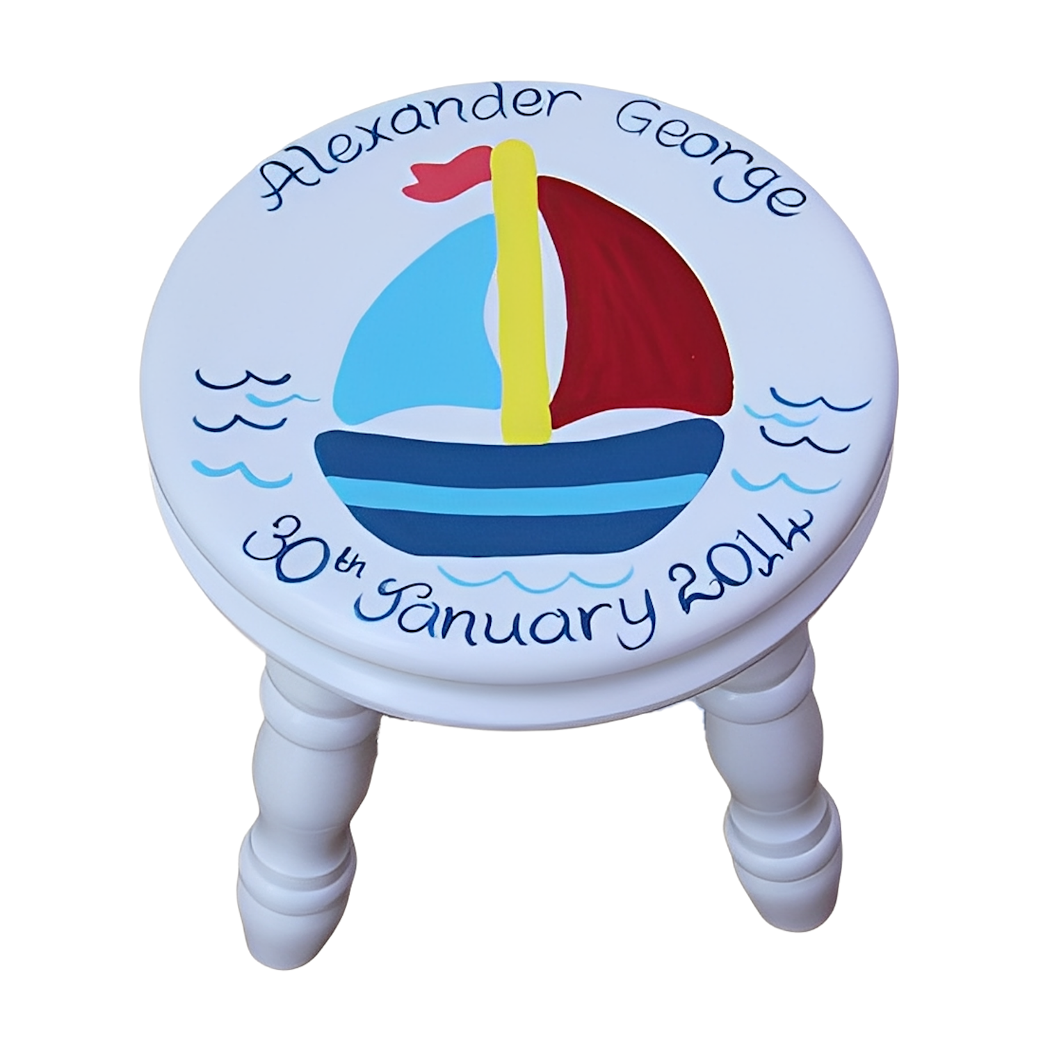 Personalised Child's White Stool