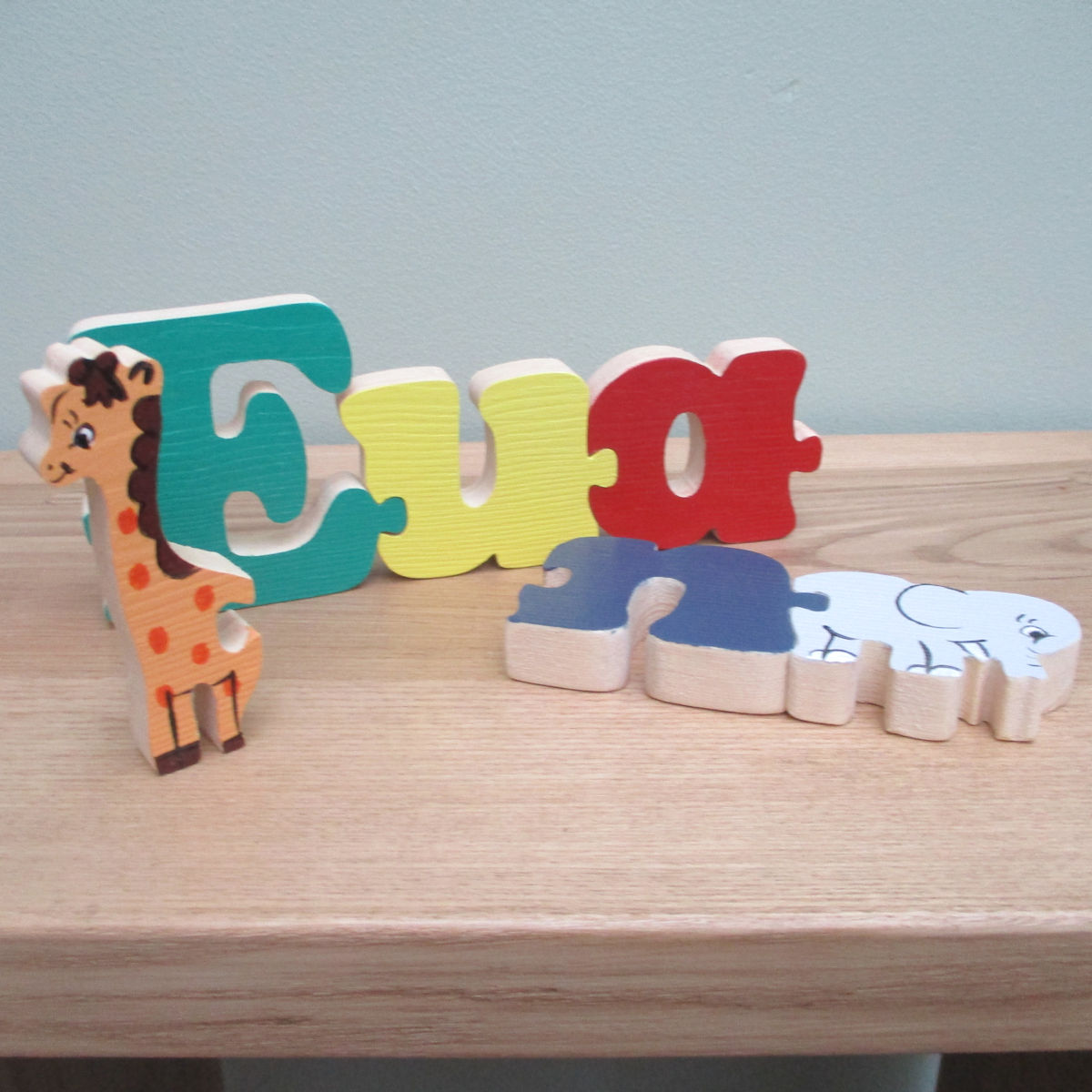 Jungle Animal Name Jigsaw (bright)