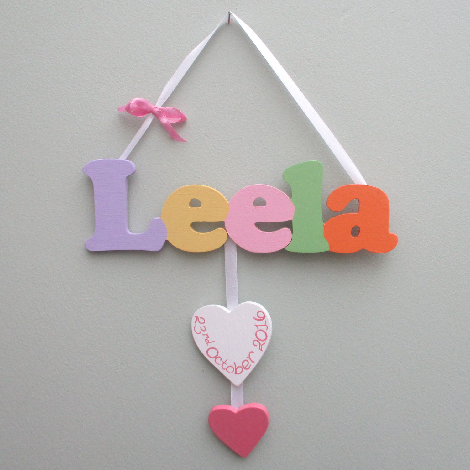 Personalised Wooden Hanging Name