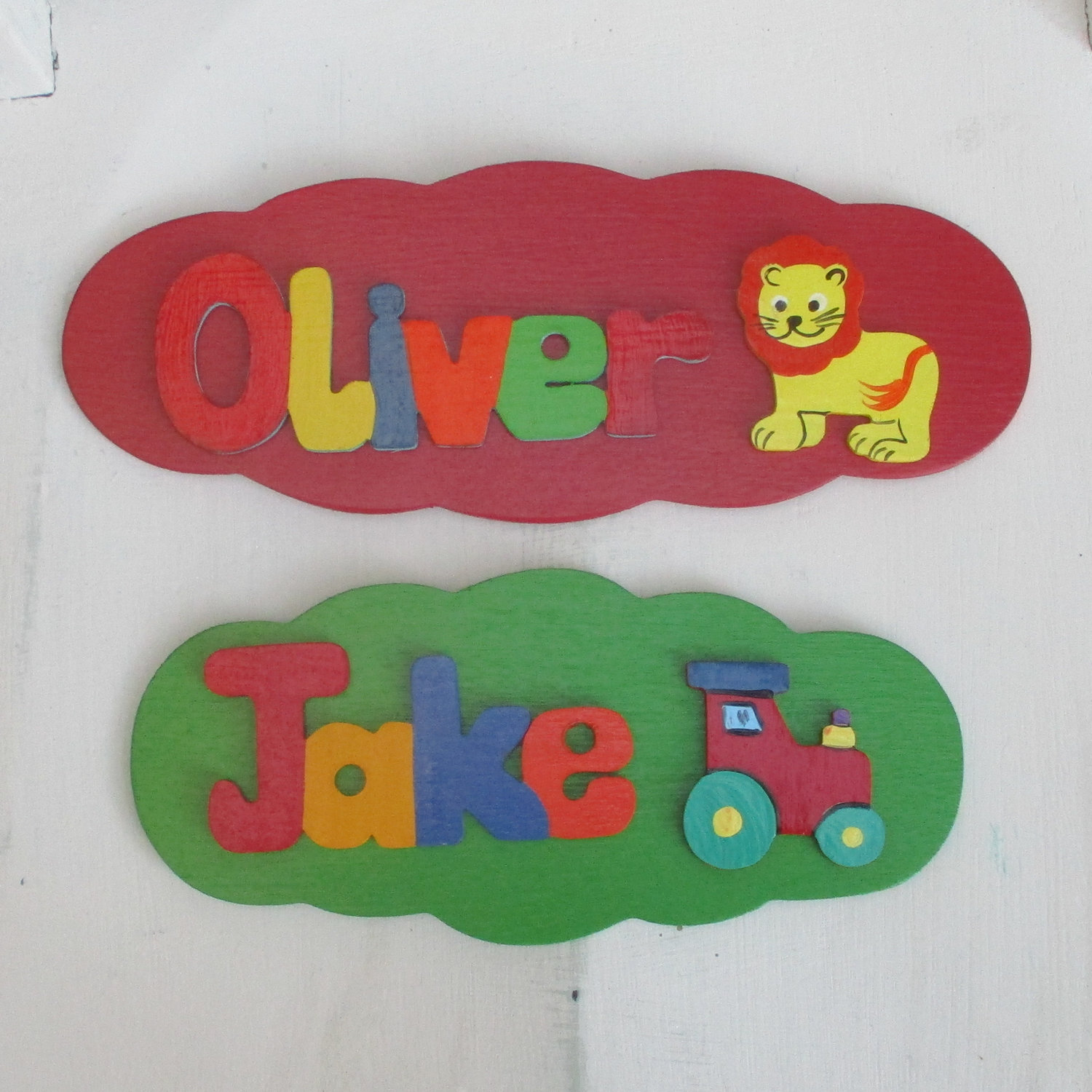 Personalised Cloud Shaped Door Plaque (bright)