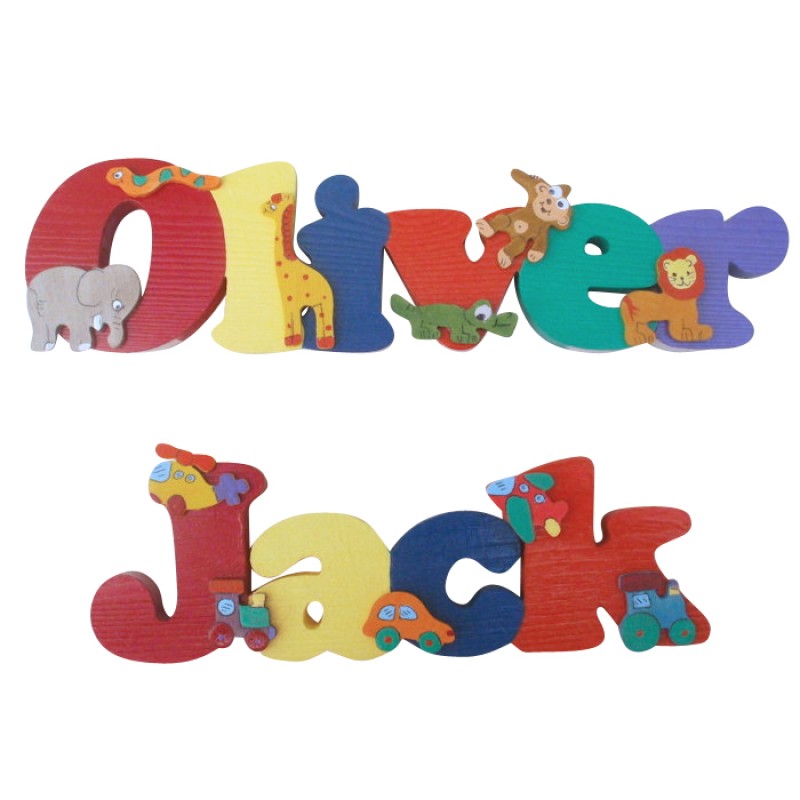 Bright Coloured Freestanding Names or Door Plaques