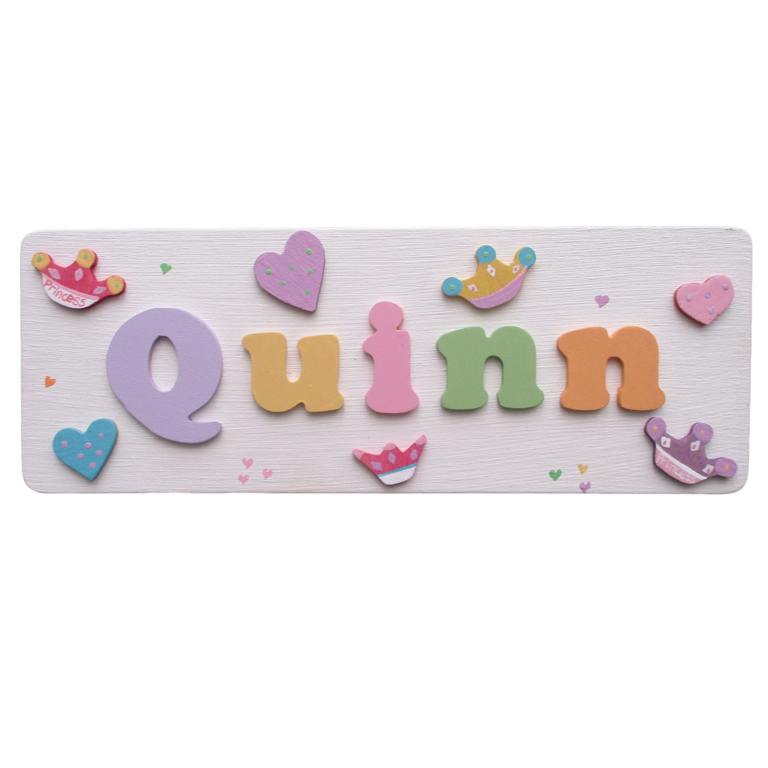 Decorated Rectangular Name Plaque (girl)
