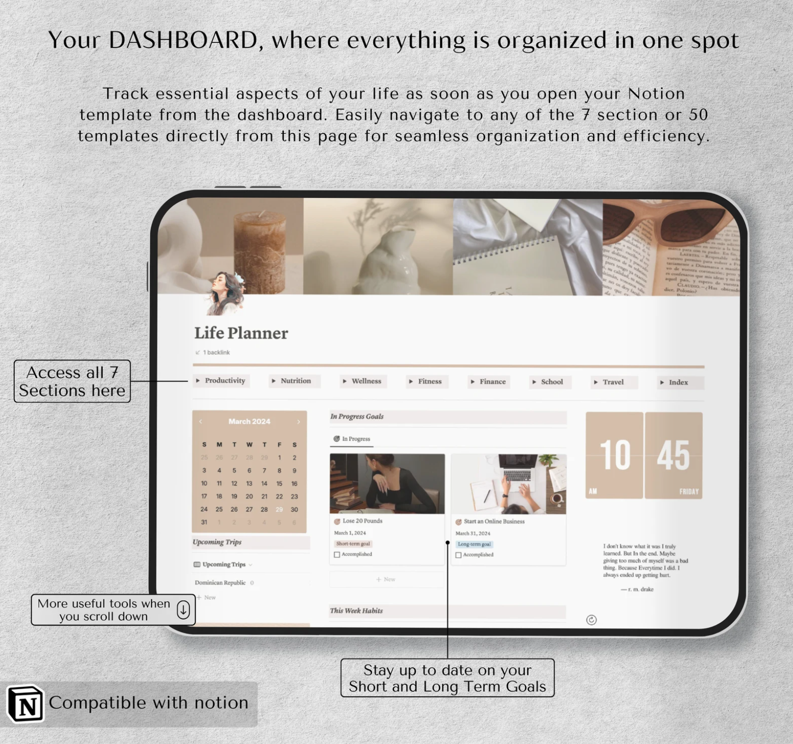 All in one notion template