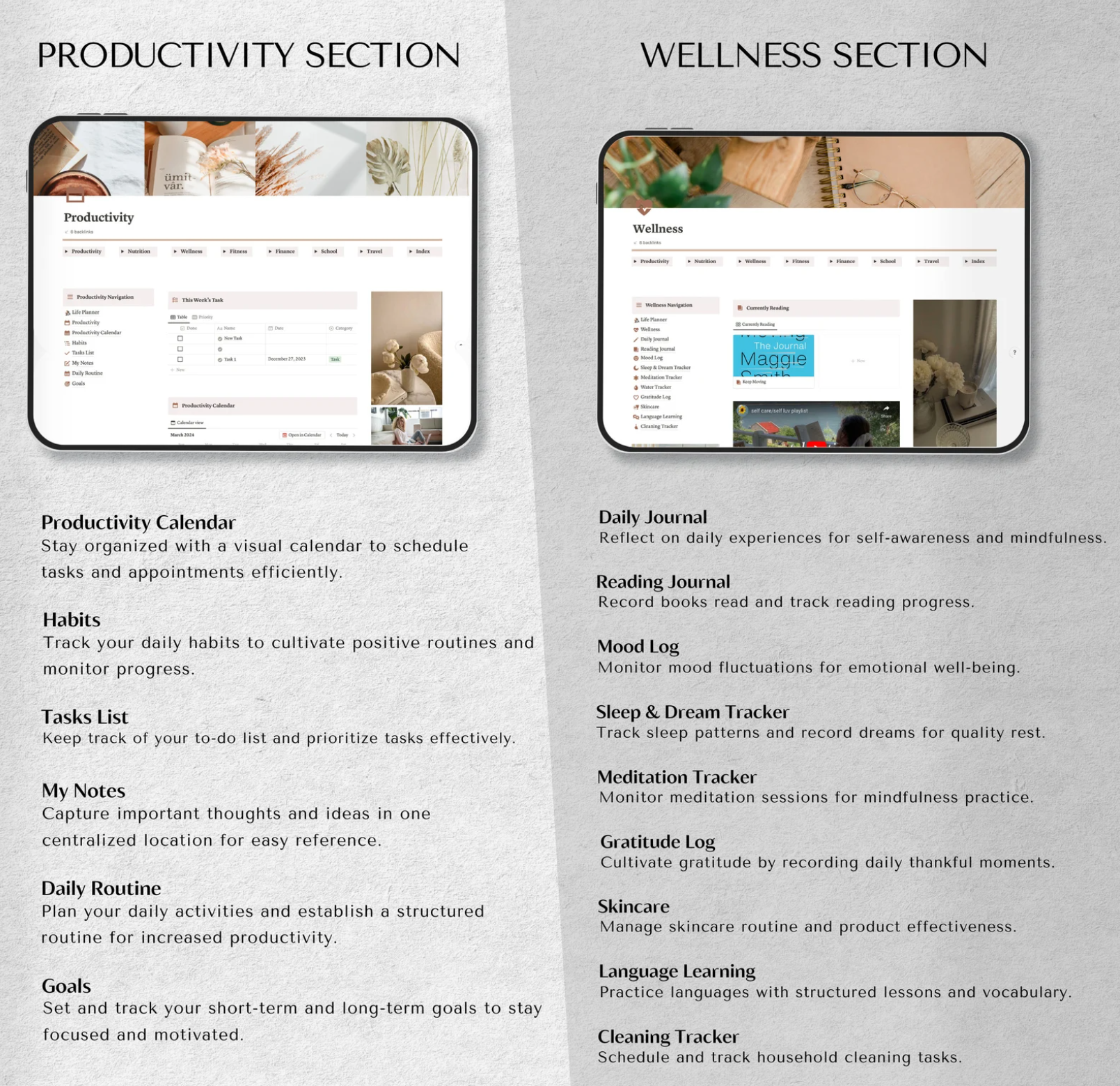 All in one notion template