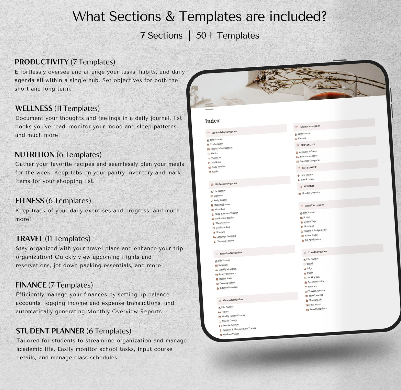All in one notion template