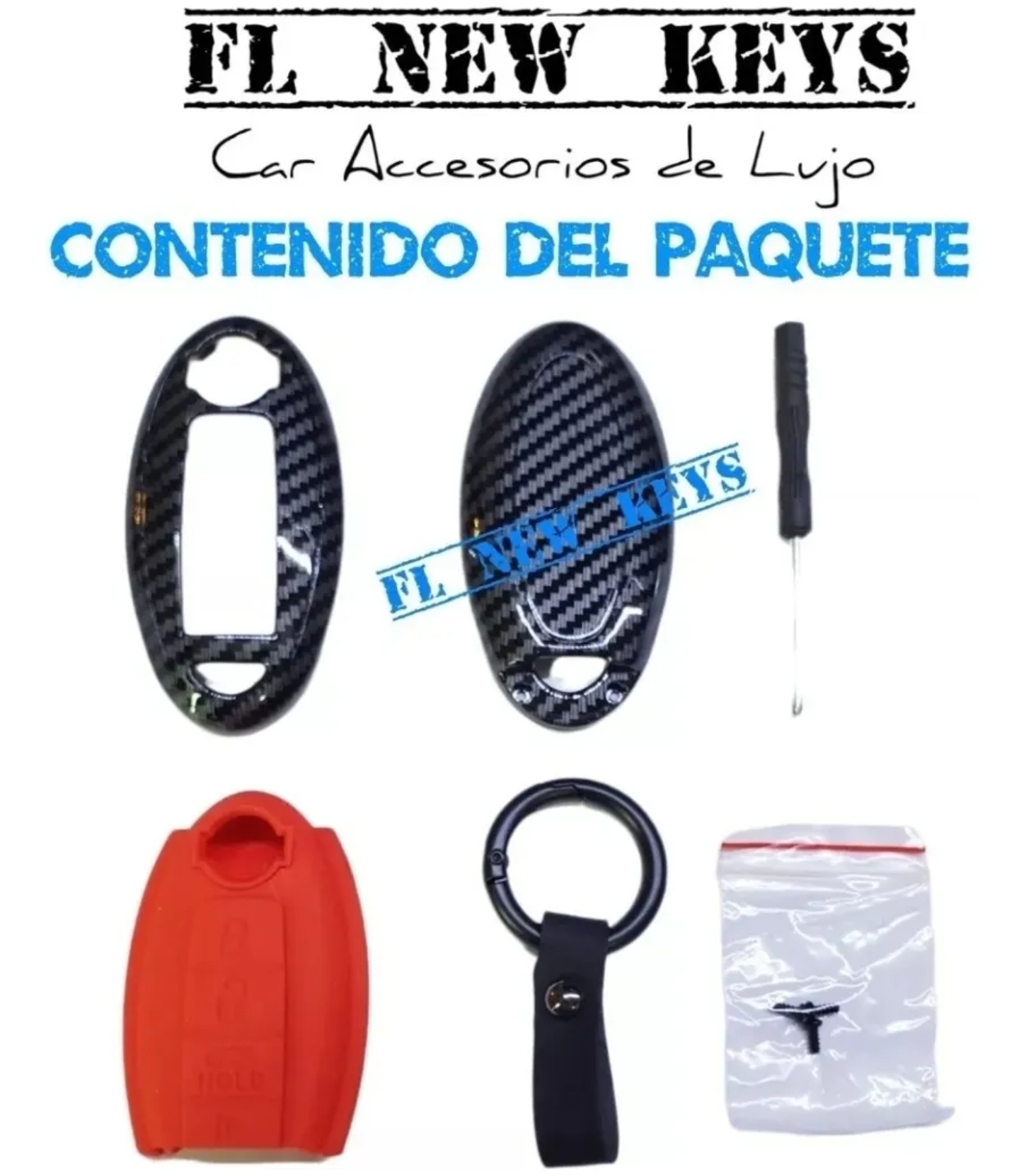 Funda Cubierta Para Llave Nissan Tipo Fibra Carbono Premium