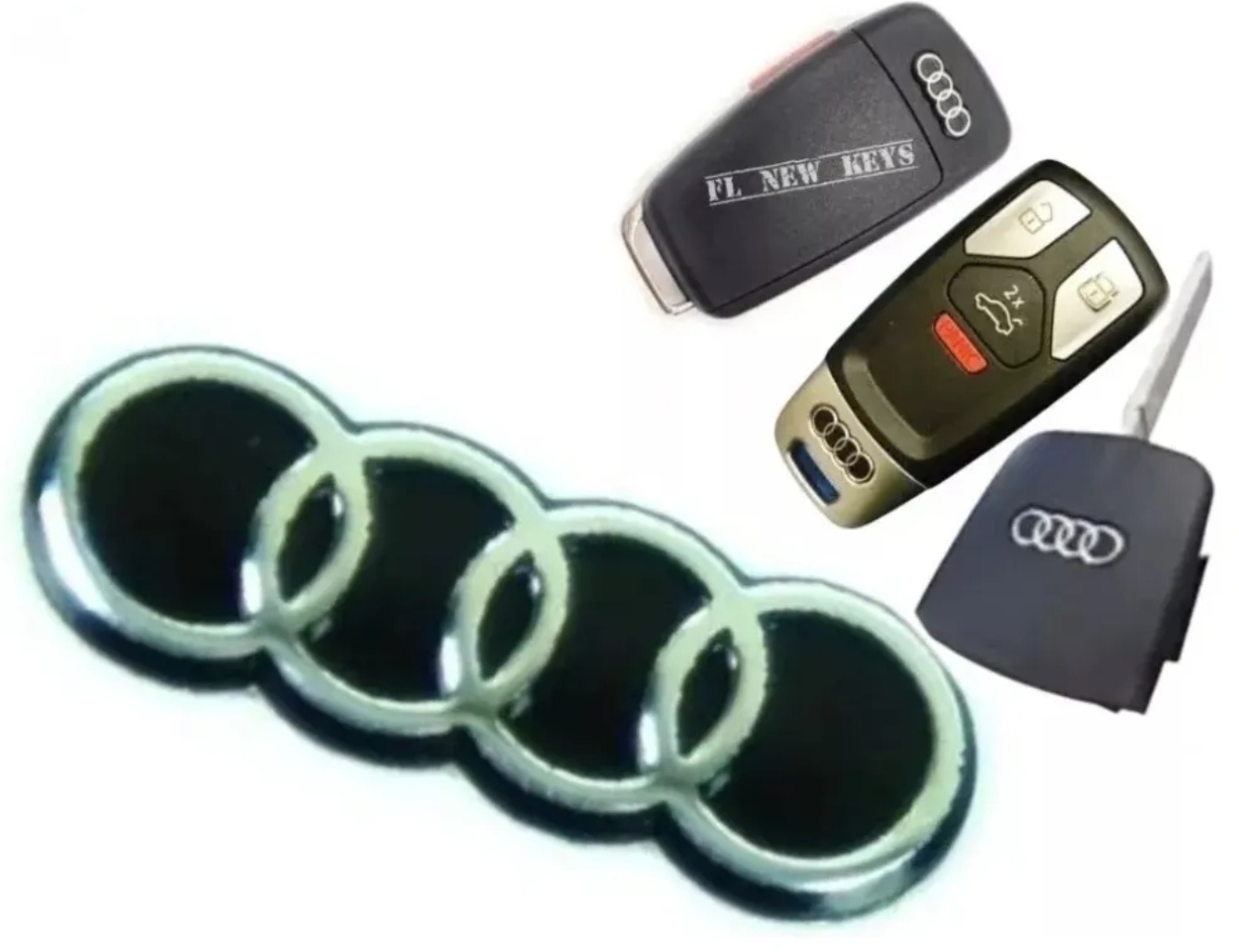Emblema Para Llave Control De Alarma Audi A1 A3 A4 A5 Q3 Q5