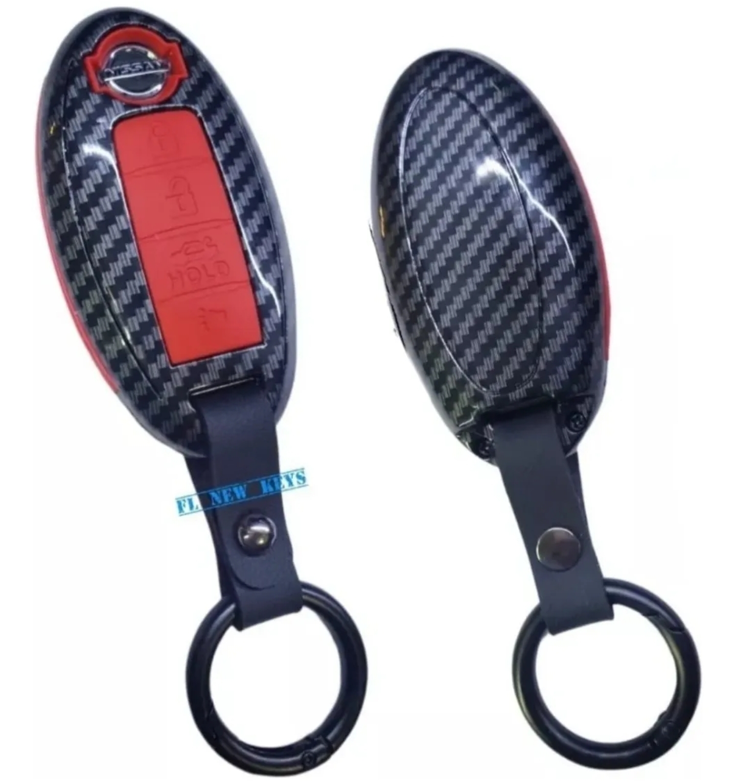 Funda Cubierta Para Llave Nissan Tipo Fibra Carbono Premium