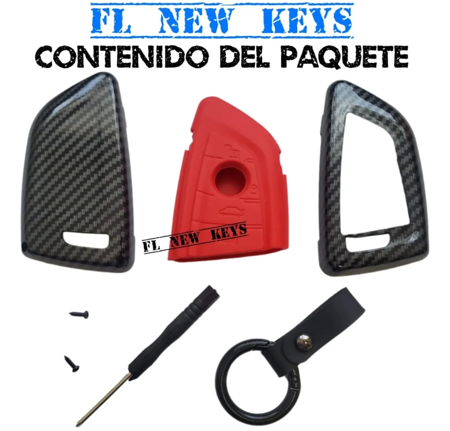 Funda Para Llave Bmw Tipo Fibra De Carbono Abs Premium