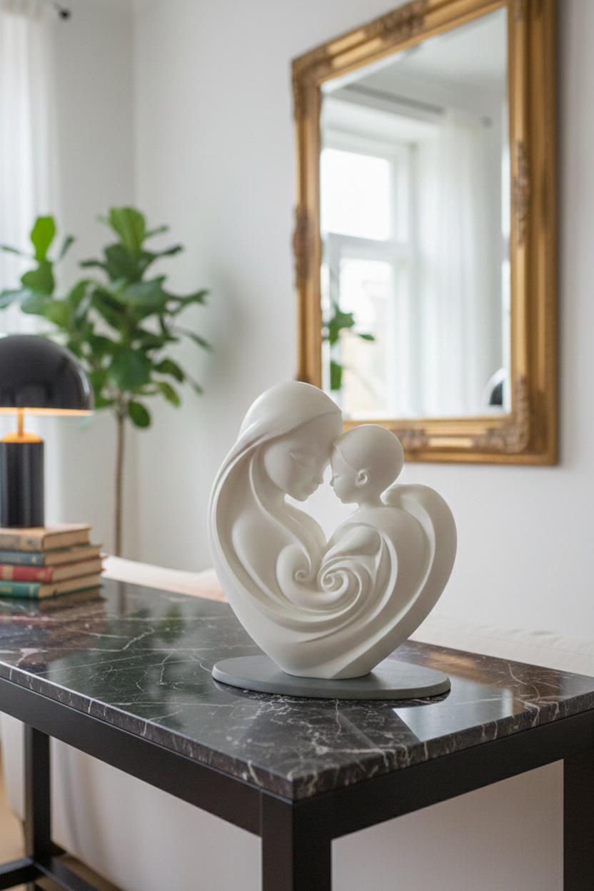 Mother & Child Sculpture | 3D Printed