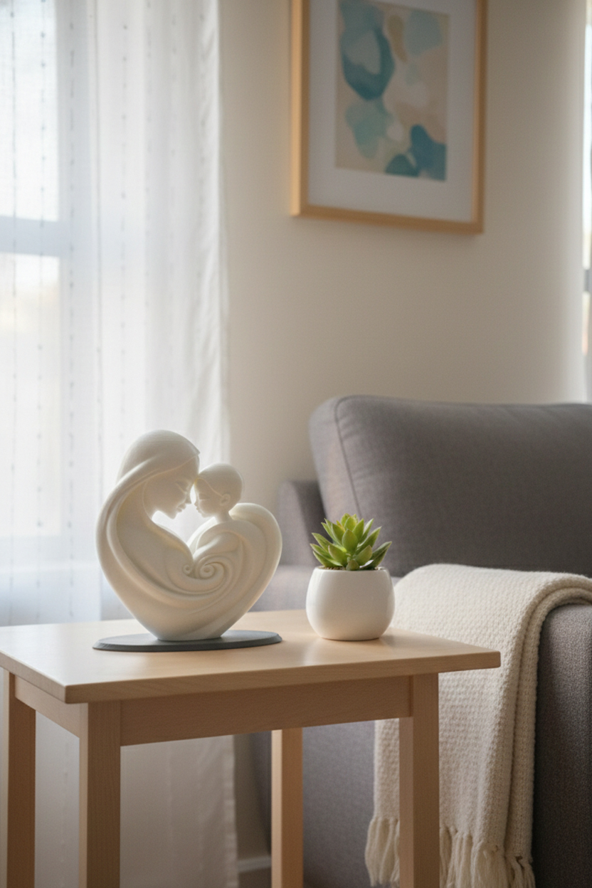 Mother & Child Sculpture | 3D Printed