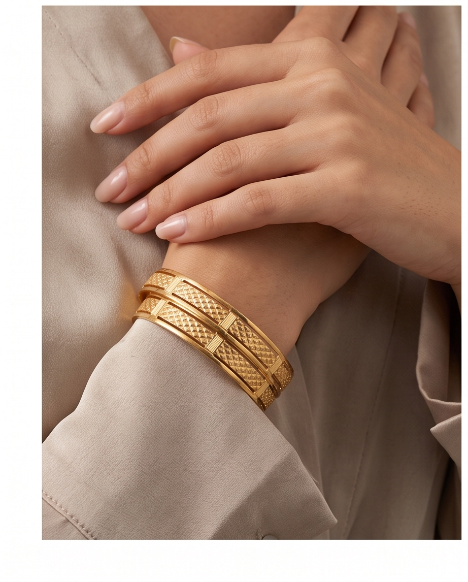 Lattice Gold Plated Bracelet