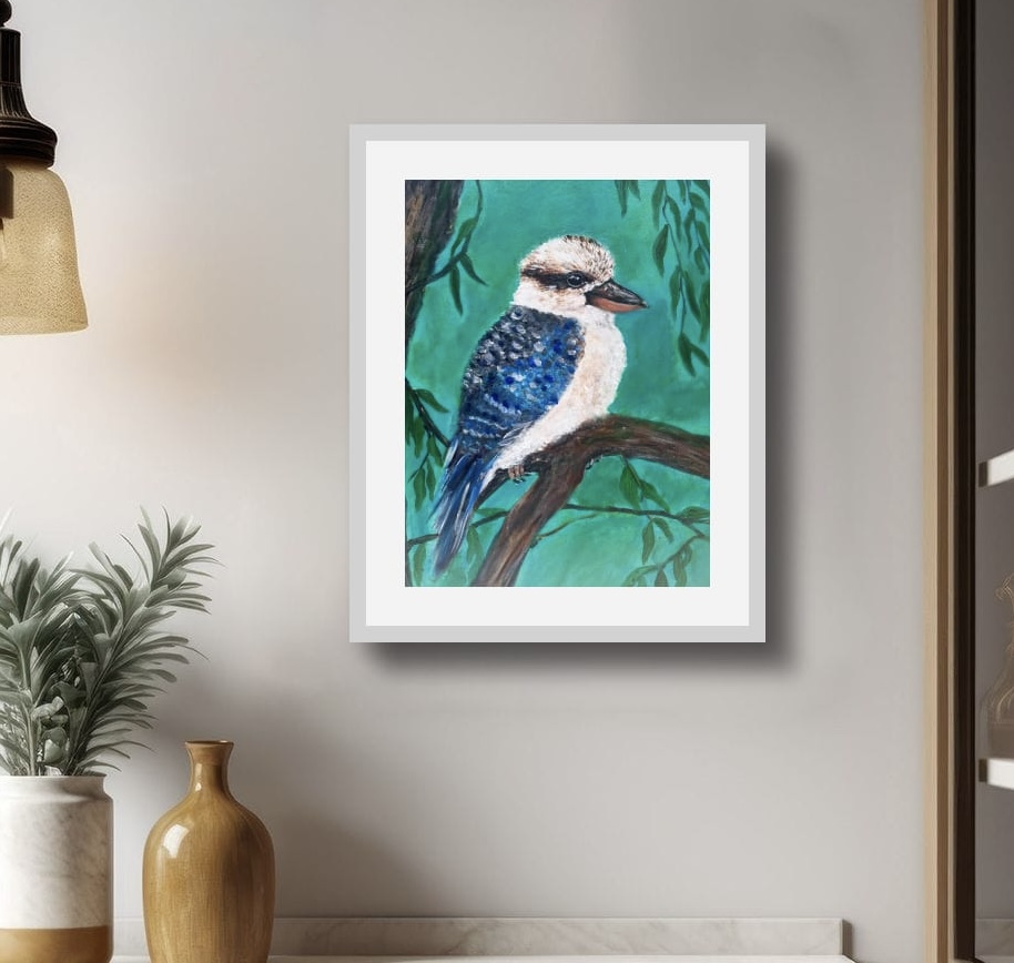 Kookaburra on Branch A4 PRINT