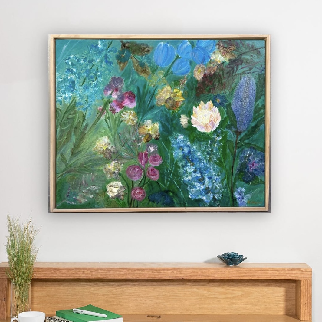 Wild flower party - framed