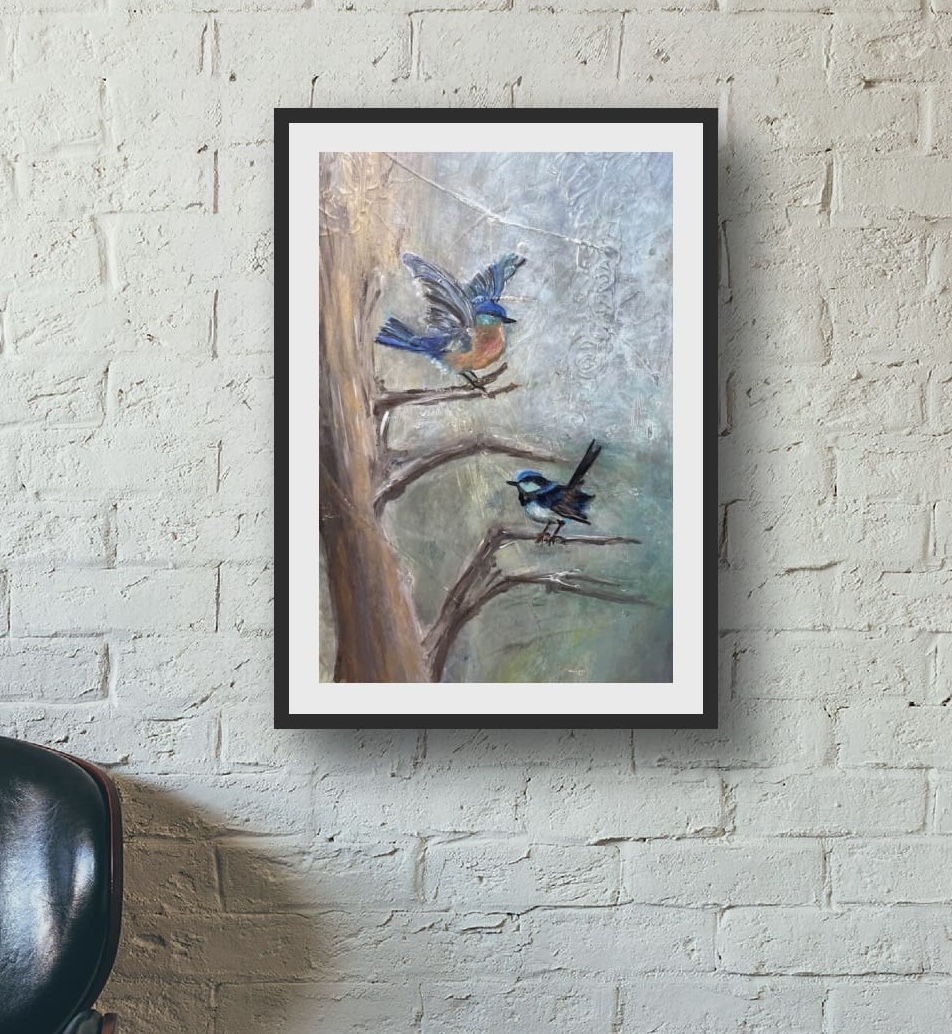 A Pair in Blue - A4 /A3 PRINT