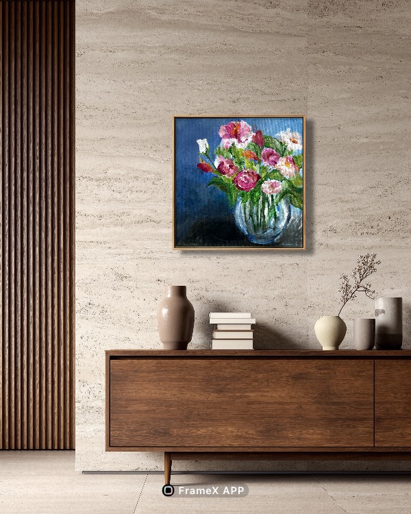 Crimson & Blush - framed 