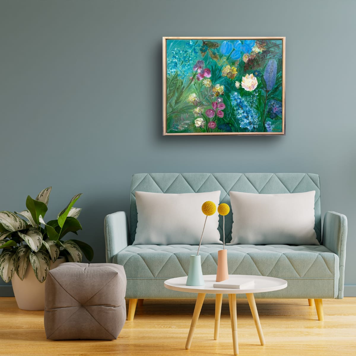 Wild flower party - framed