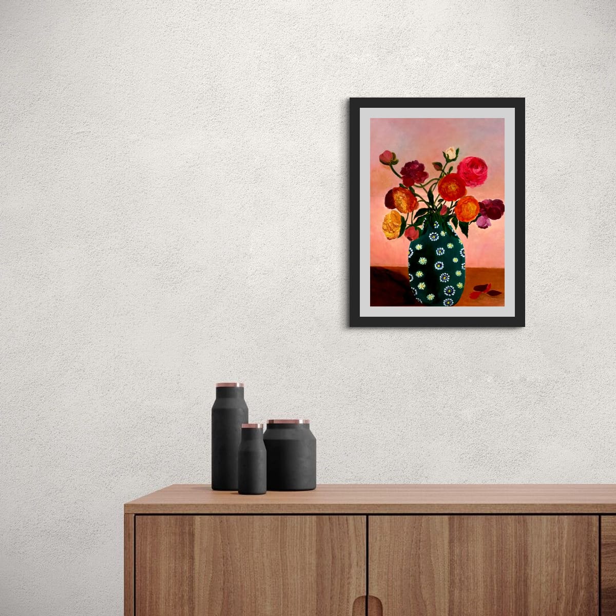 ‘Ranunculuses and Roses’ 30 x 40cm PRINT