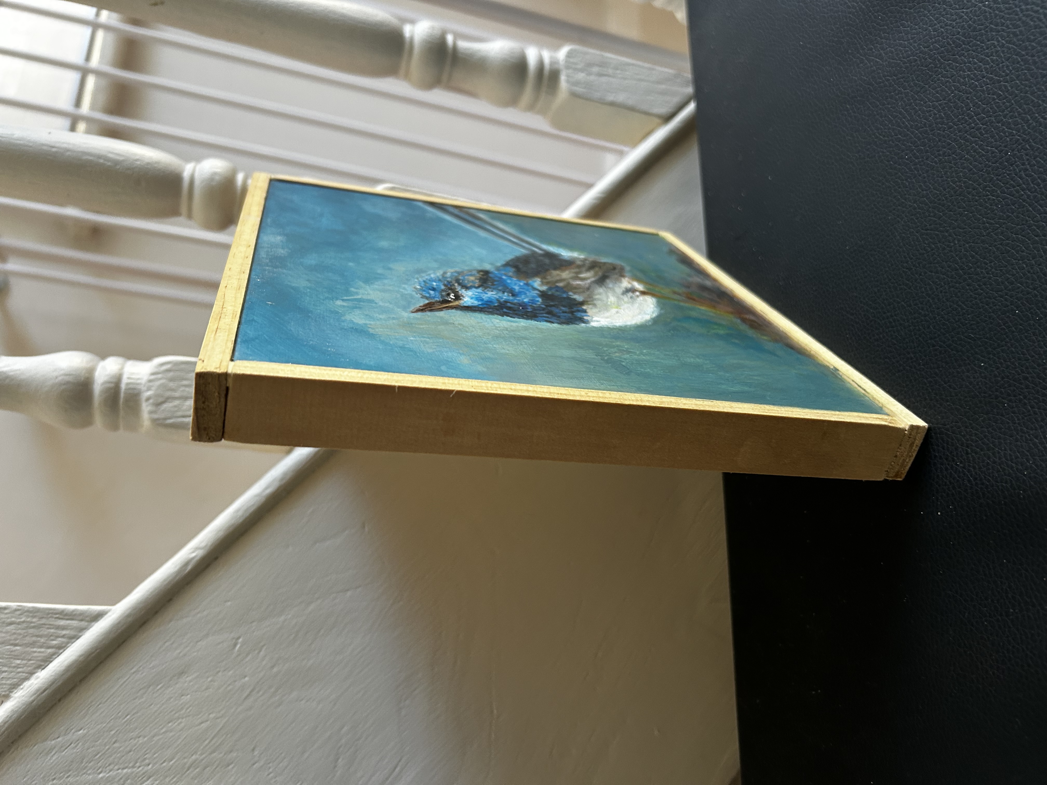 Little Blue Fairy Wren 2 - framed