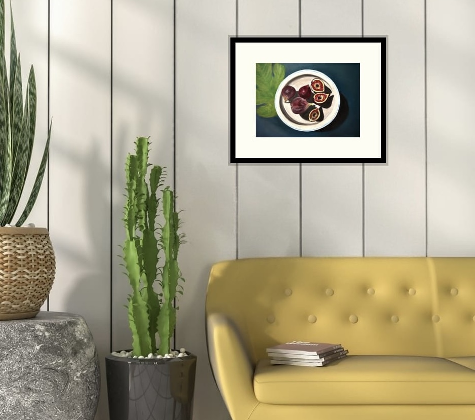 Figs and golden fig leaf - A4 PRINT