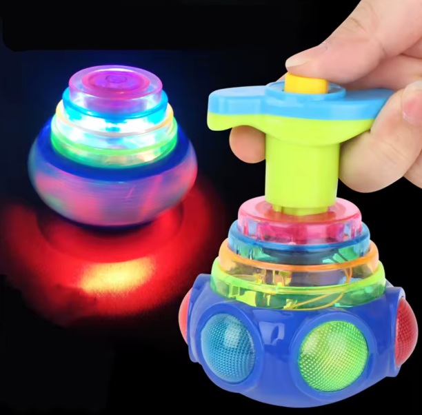 Colorful Spinning Music Top Toy