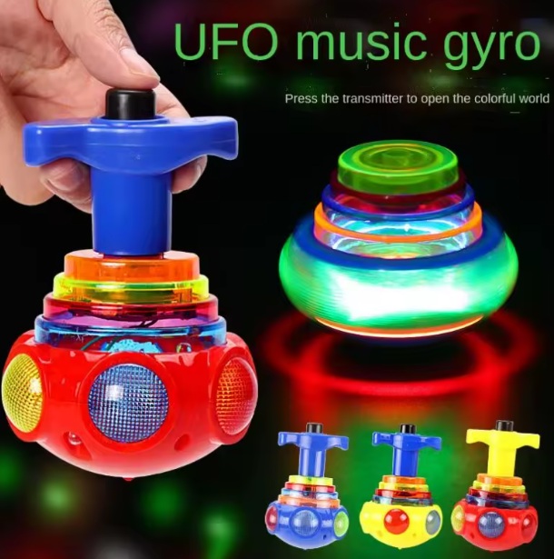Colorful Spinning Music Top Toy