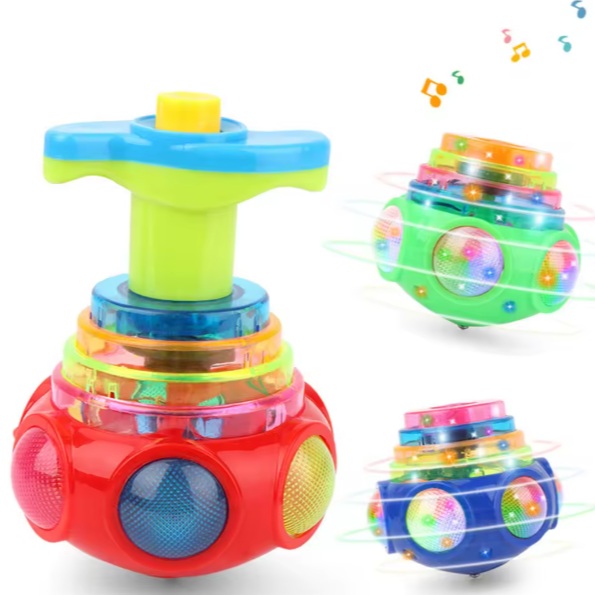 Colorful Spinning Music Top Toy