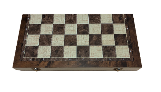 3-in-1 Wooden Chess, Checkers, and Backgammon Set