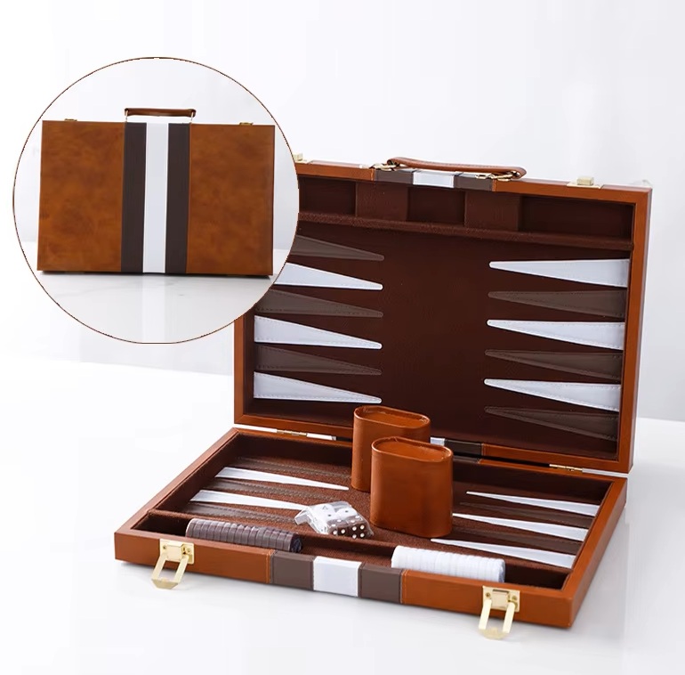 15-Inch Premium Backgammon Set – Portable, Durable & Stylish