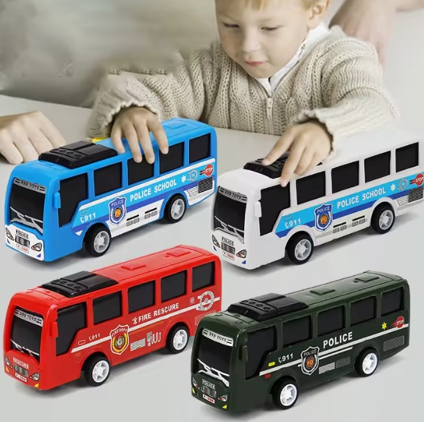 toy police and rescue buses