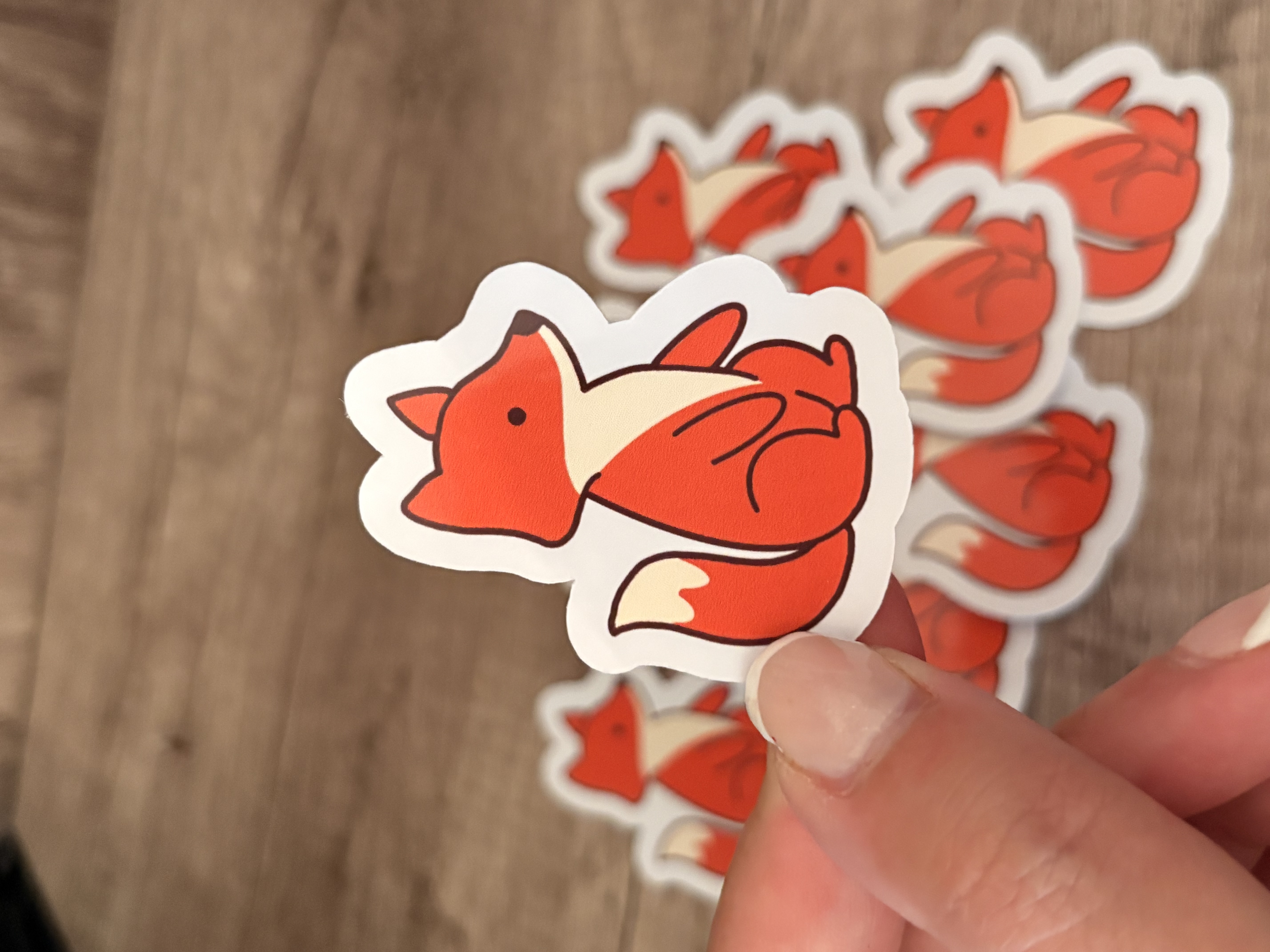 Woodland Fox Die Cut Sticker