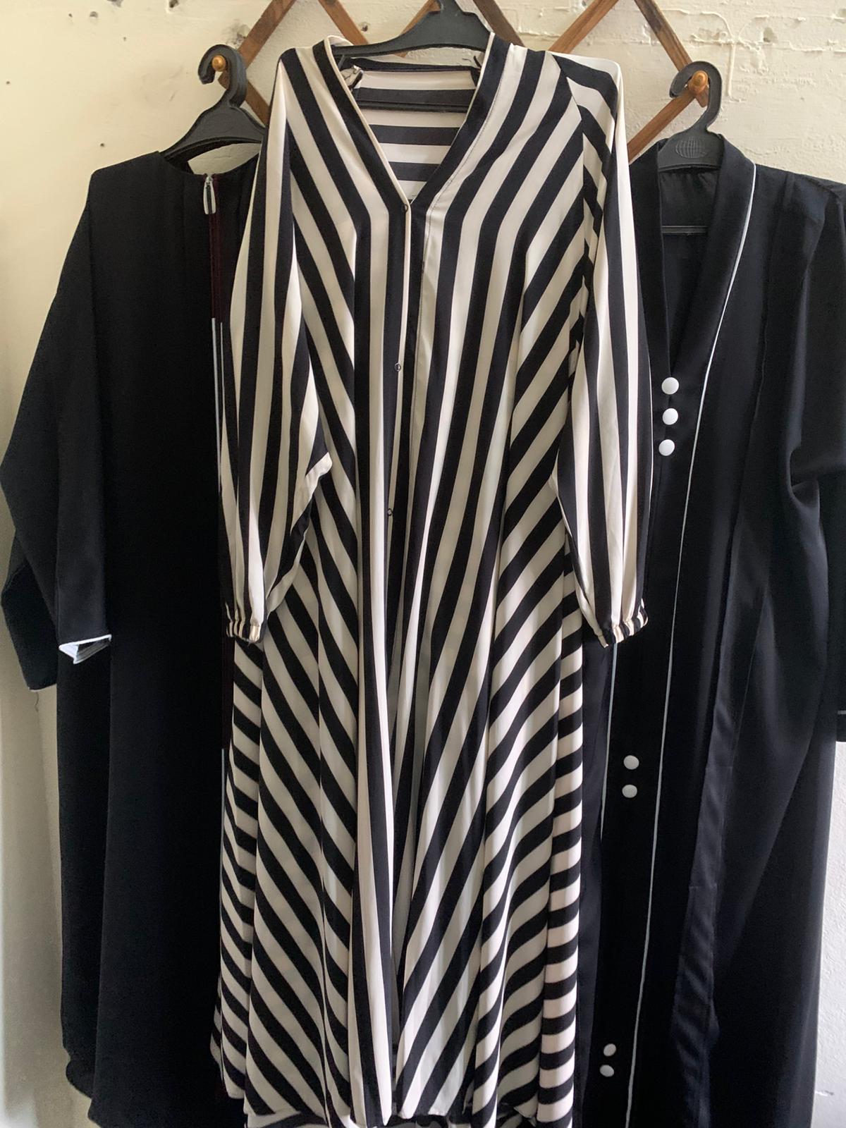 Stripe Pattern Maxi Dress