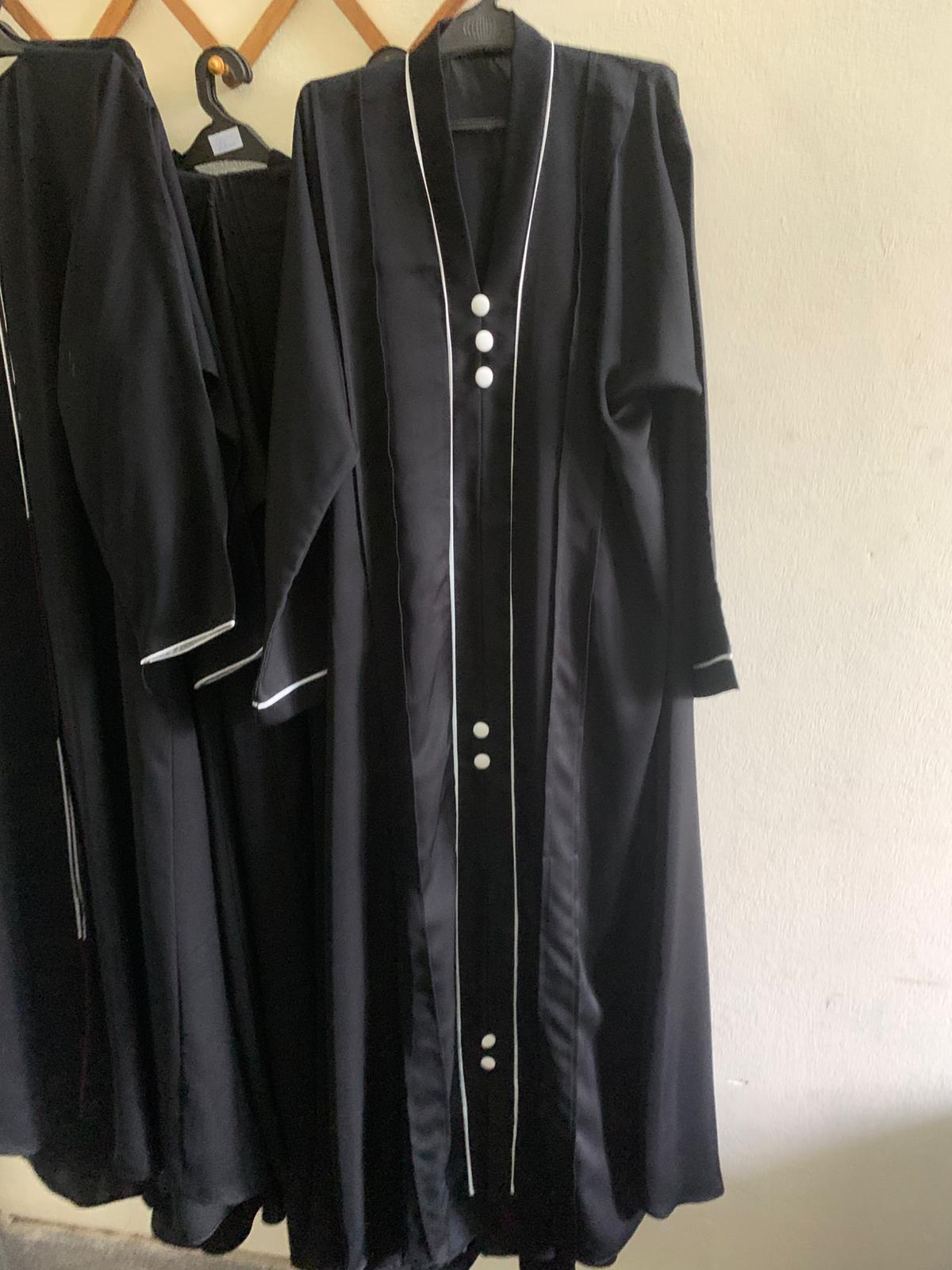 Black Buttoned Abaya