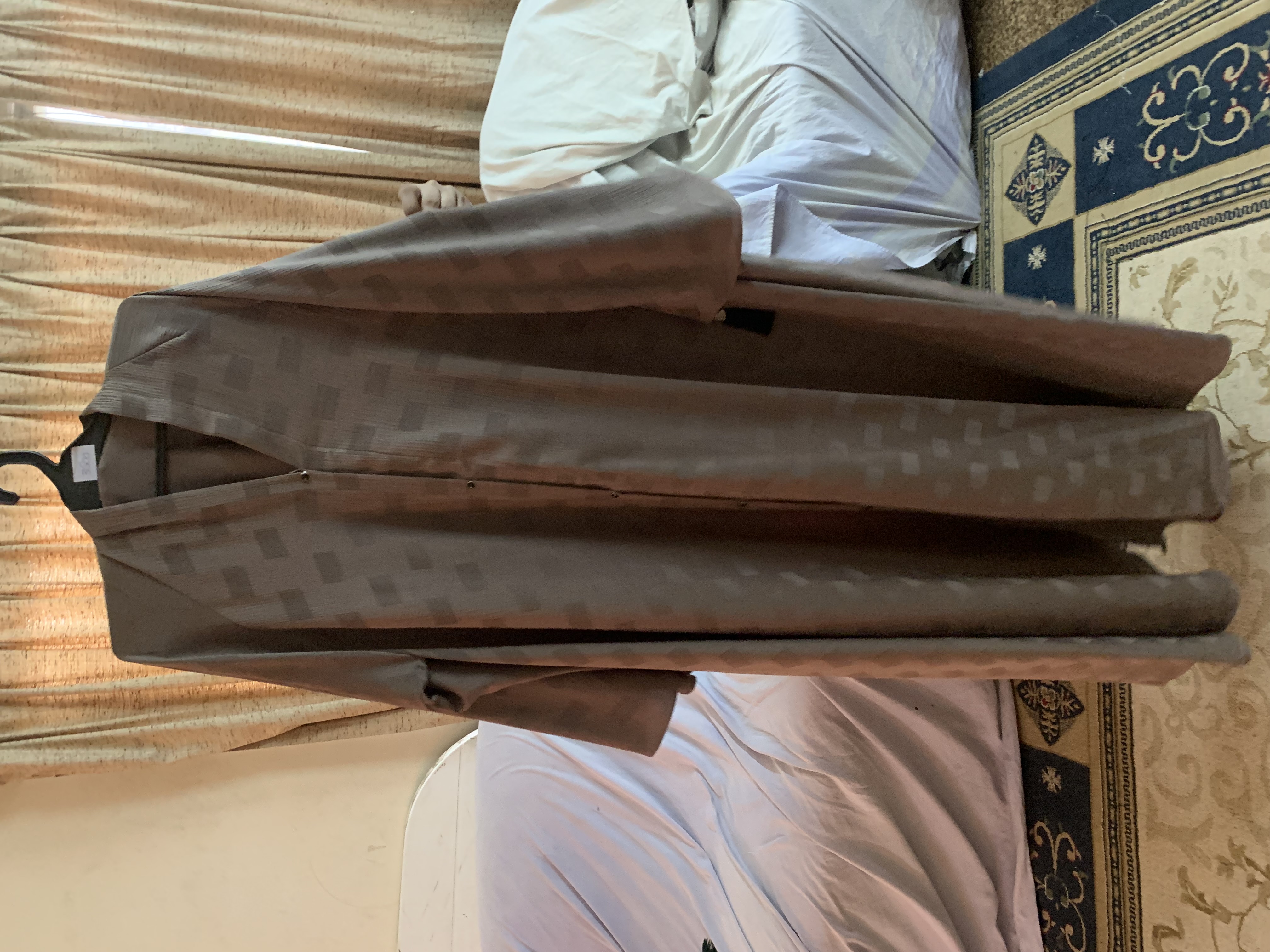 Patterned Taupe Abaya