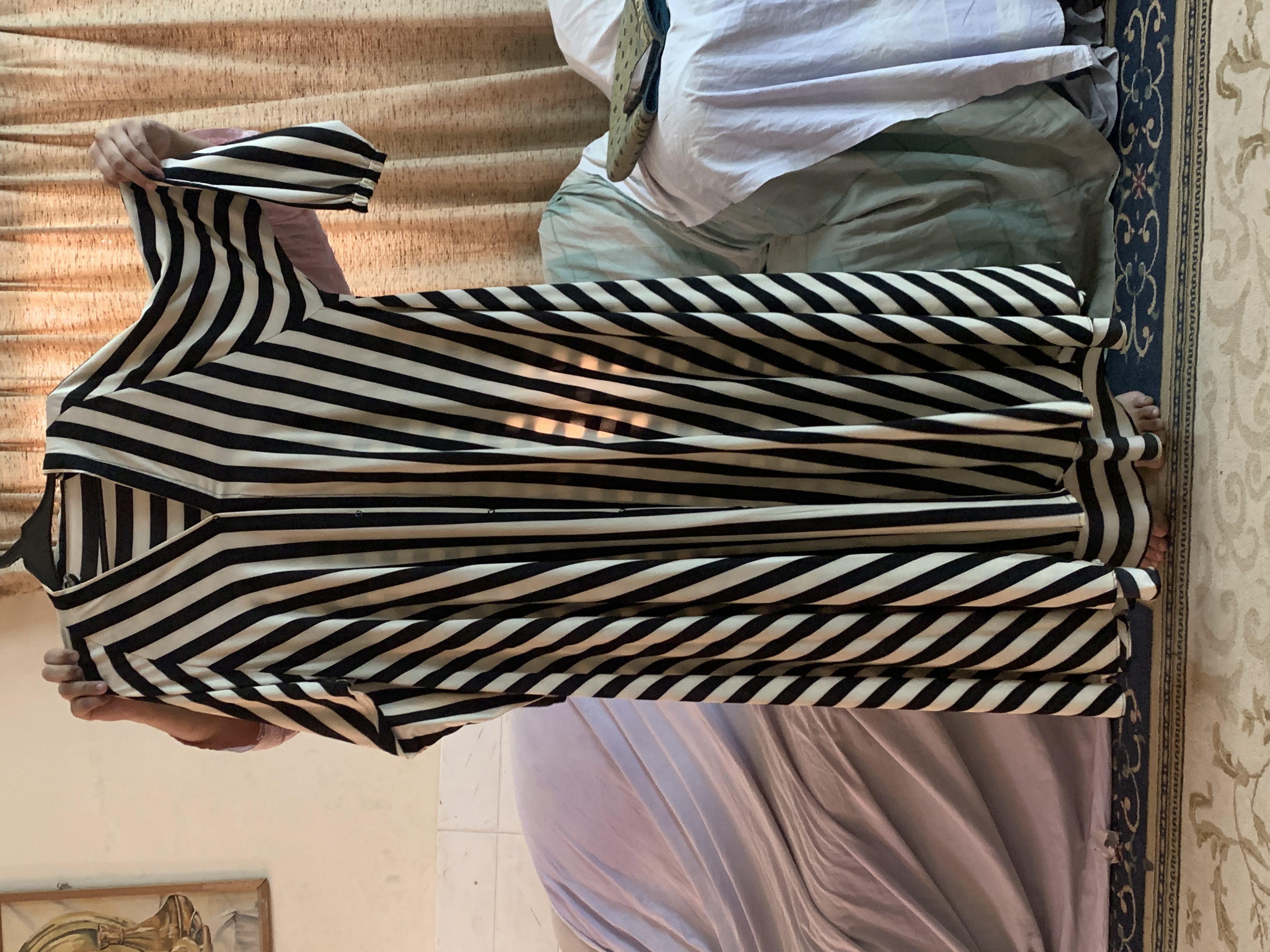 Black and White Striped Dress