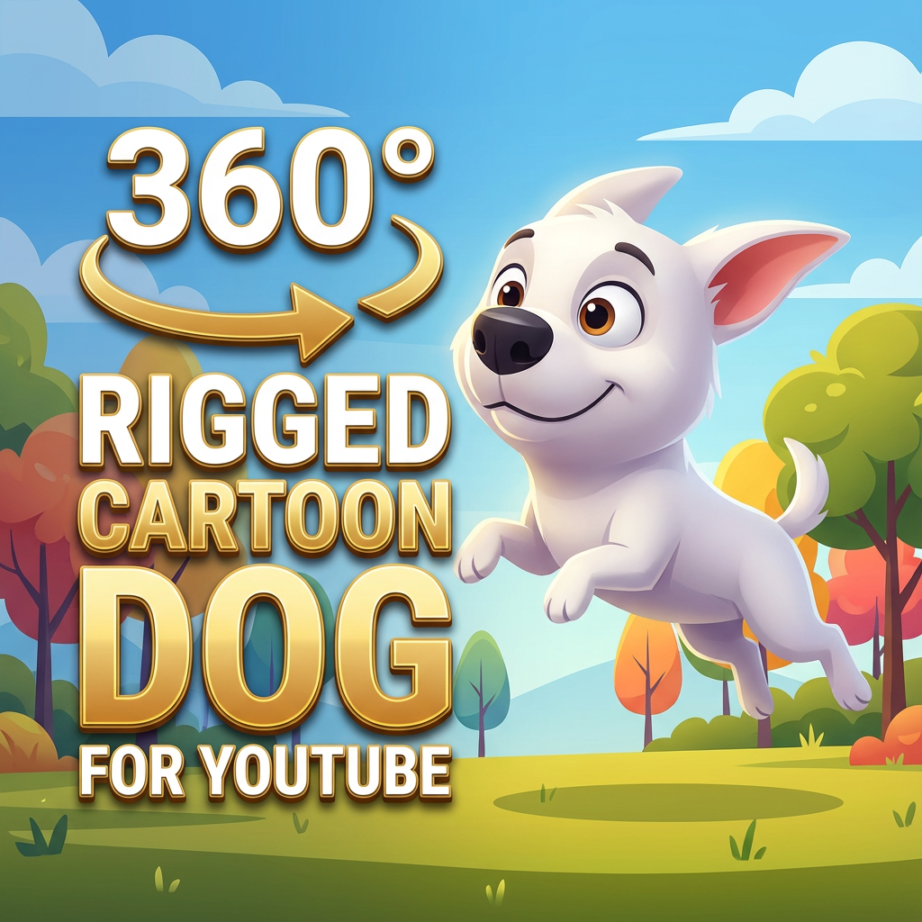 360° Rigged Cartoon Dog