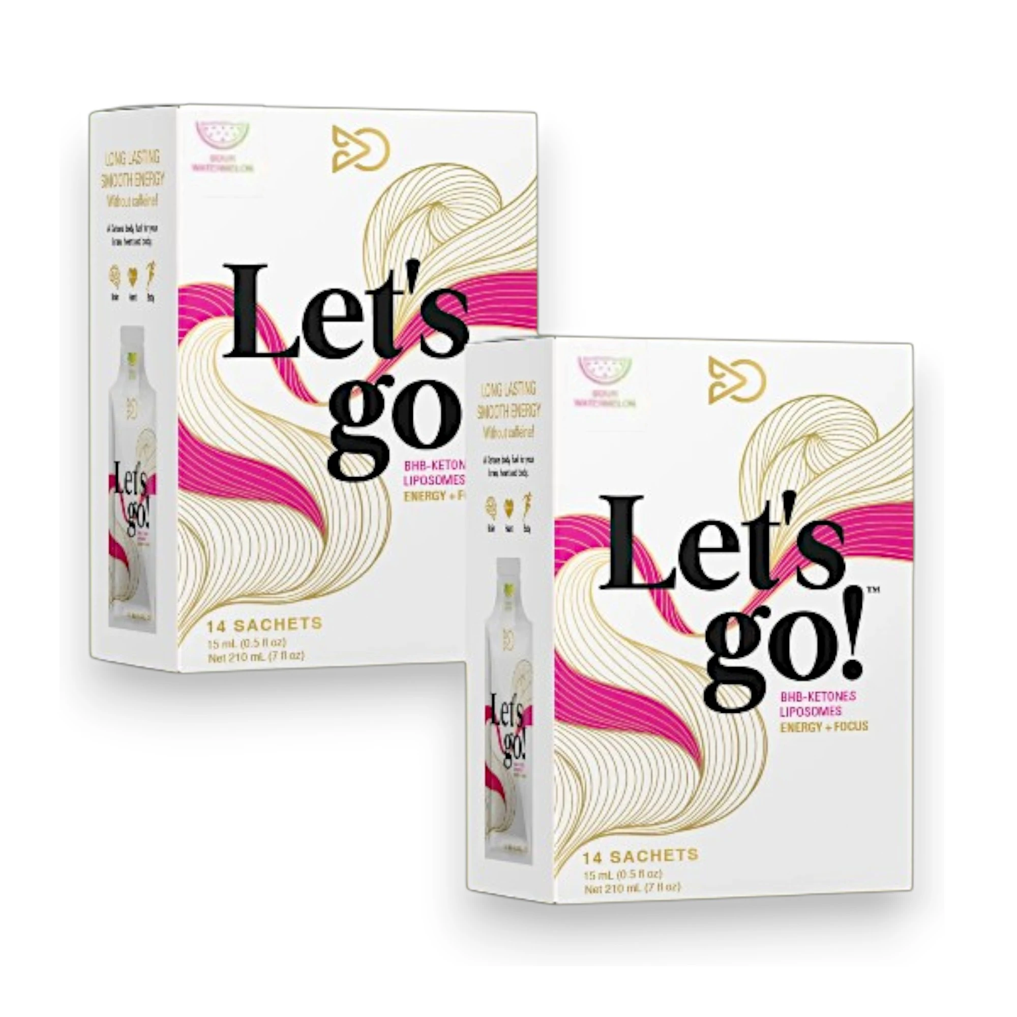 Let's Go! BHB Ketone Energy Gels Two Pack Sour Watermelon