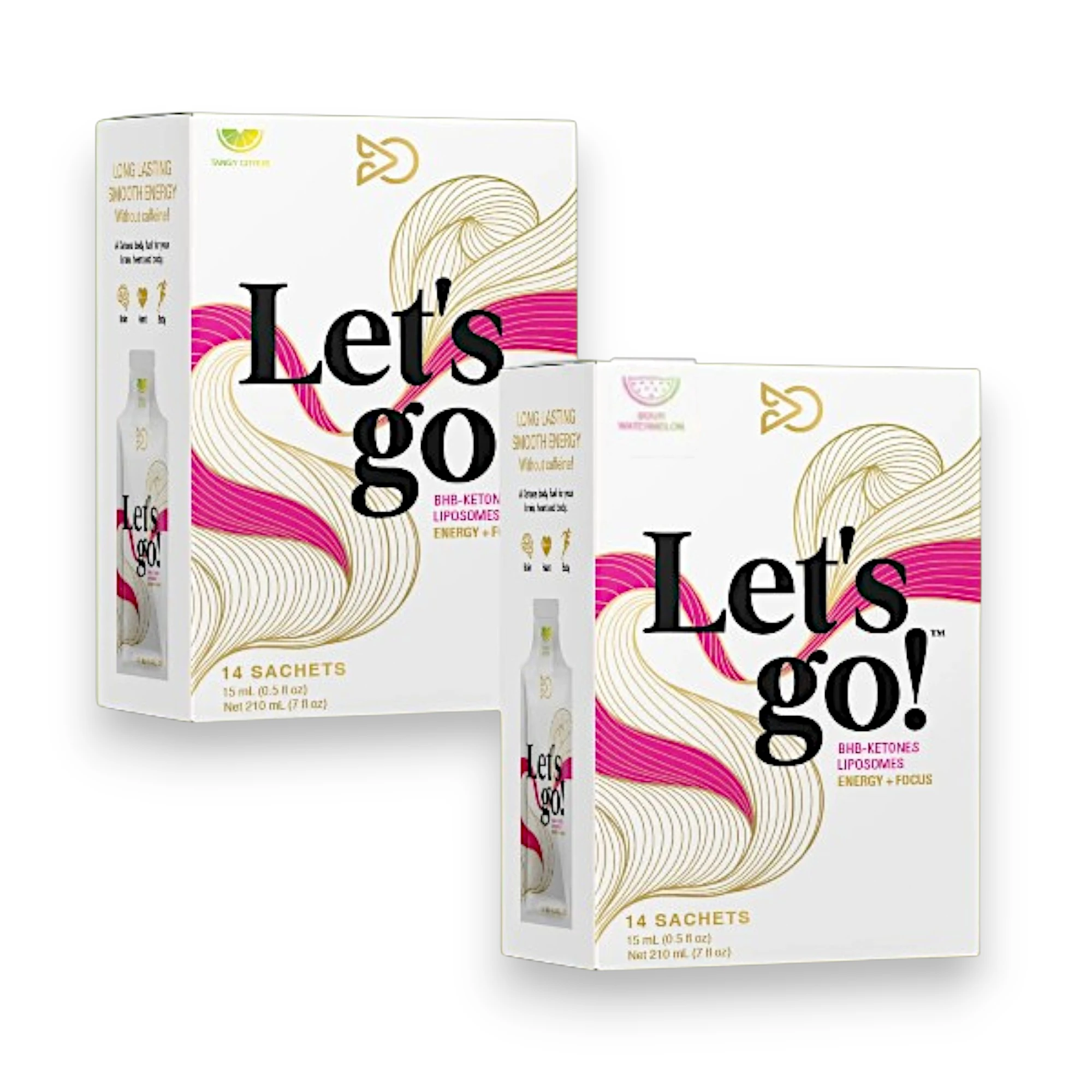 Let's Go! BHB Ketone Energy Gels Two Pack Combo Flavors