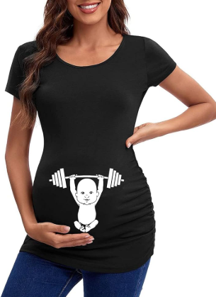 Maglietta premaman con stampa simpatica