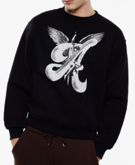 Black Graphic Sweatshirt