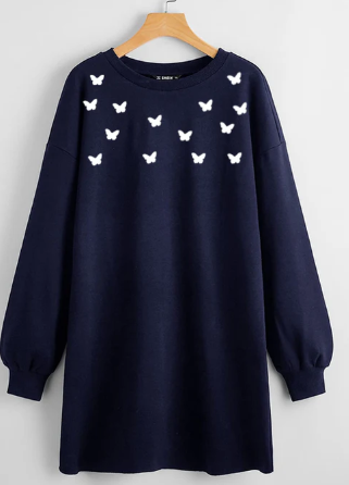 Sweatshirt con farfalle ricamate