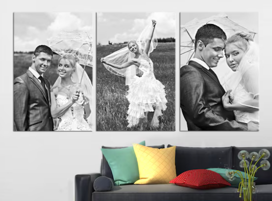 Custom Wedding Photo Wall Art