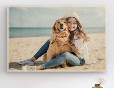 Custom Beach Portrait Canvas