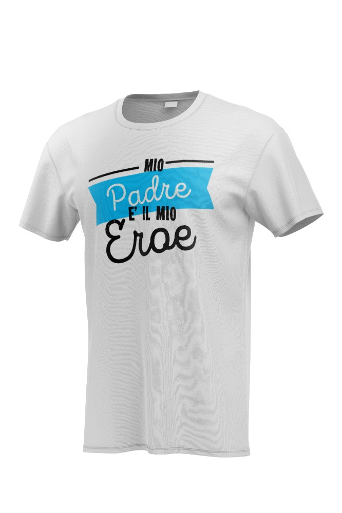 T-shirt 'Mio padre è il mio eroe'