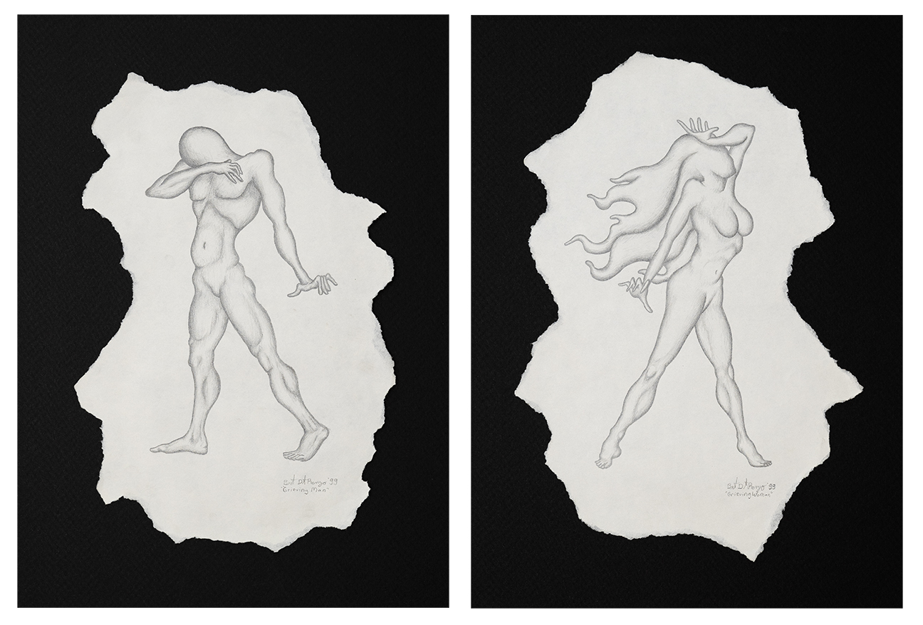 Grieving Couple (Grieving Man & Grieving Woman) Diptyque