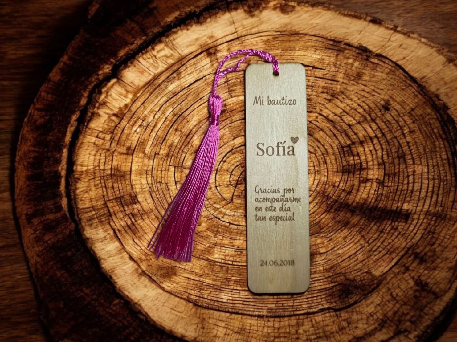 Marcapáginas personalizado bautizo