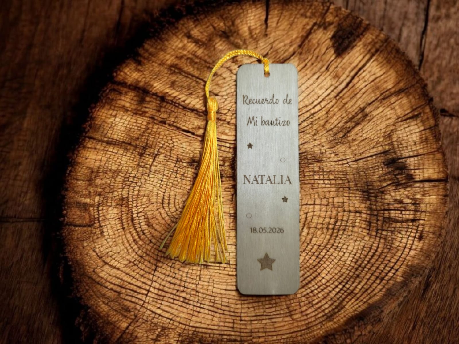 Marcapáginas personalizado bautizo