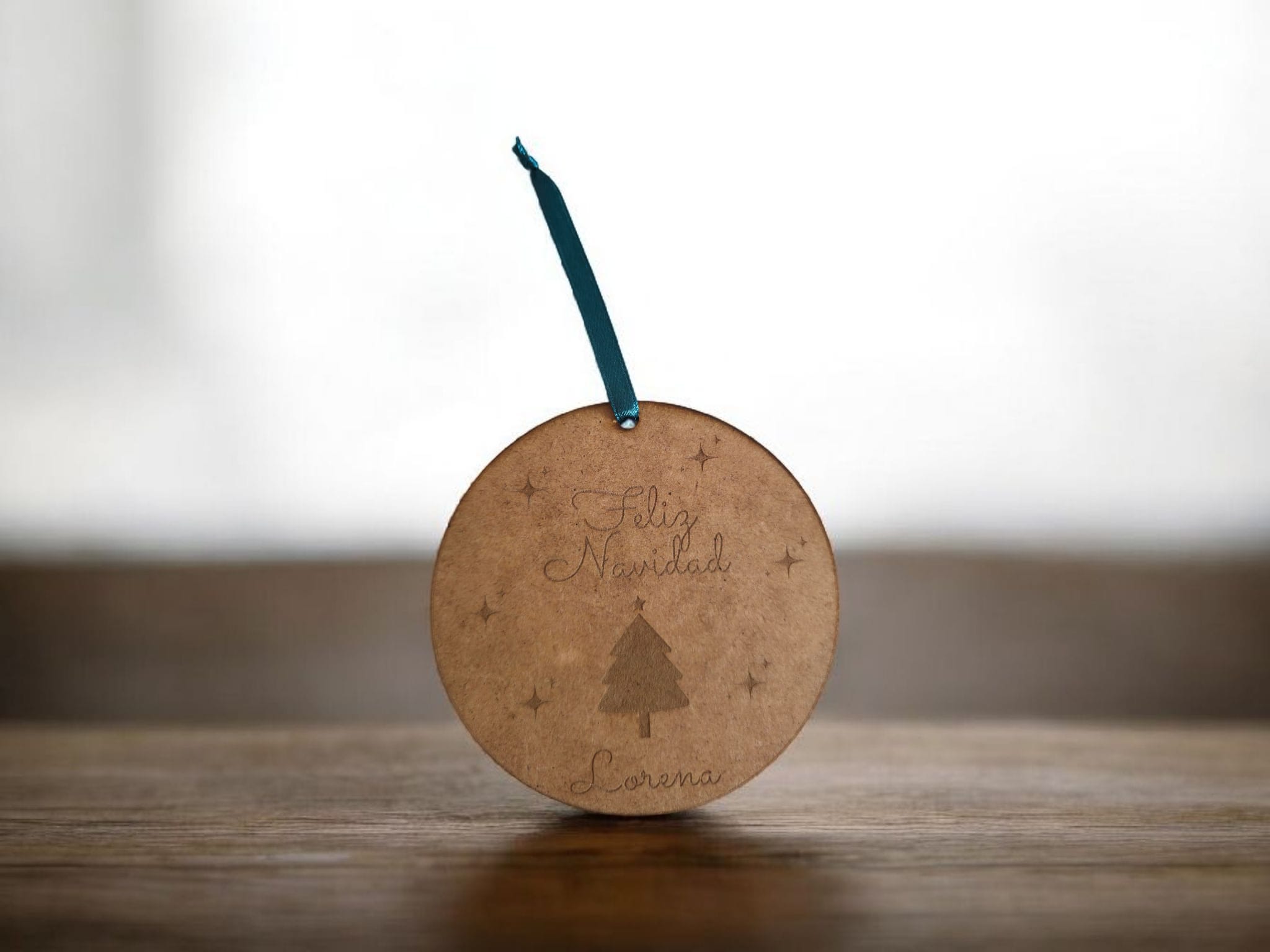 ADORNO NAVIDEÑO MADERA PERSONALIZADO