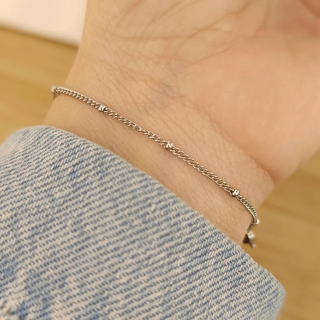 Pulsera Quirúrgica Cadena Gourmet con Pintas