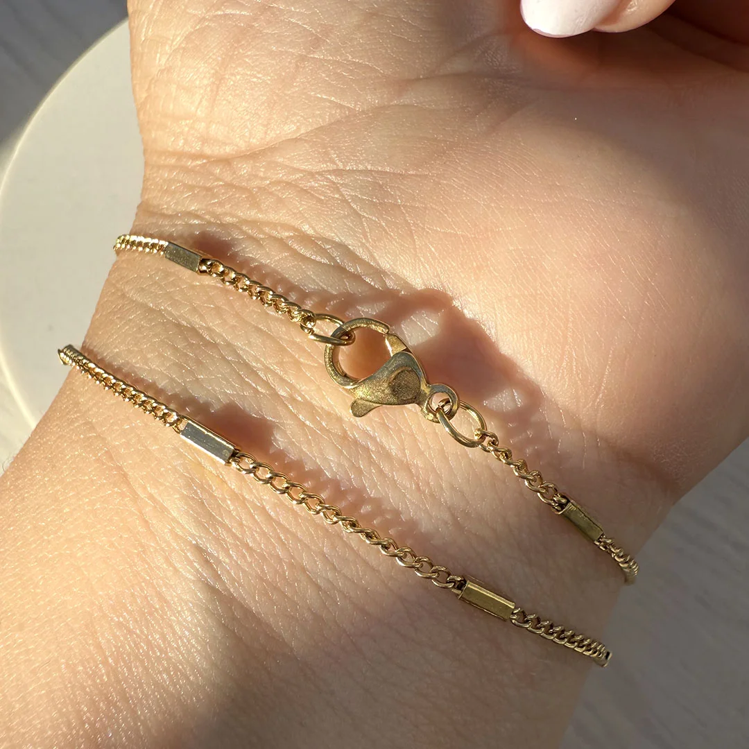 Pulsera Dorada - Gourmet + Rectangulos